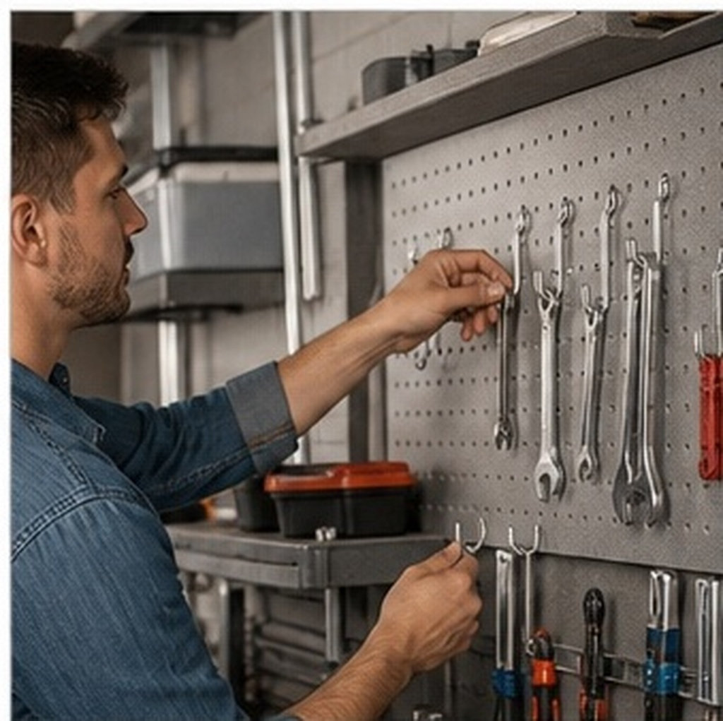 Workshop Tools Hanging - 10 ganci in acciaio inossidabile resistenti