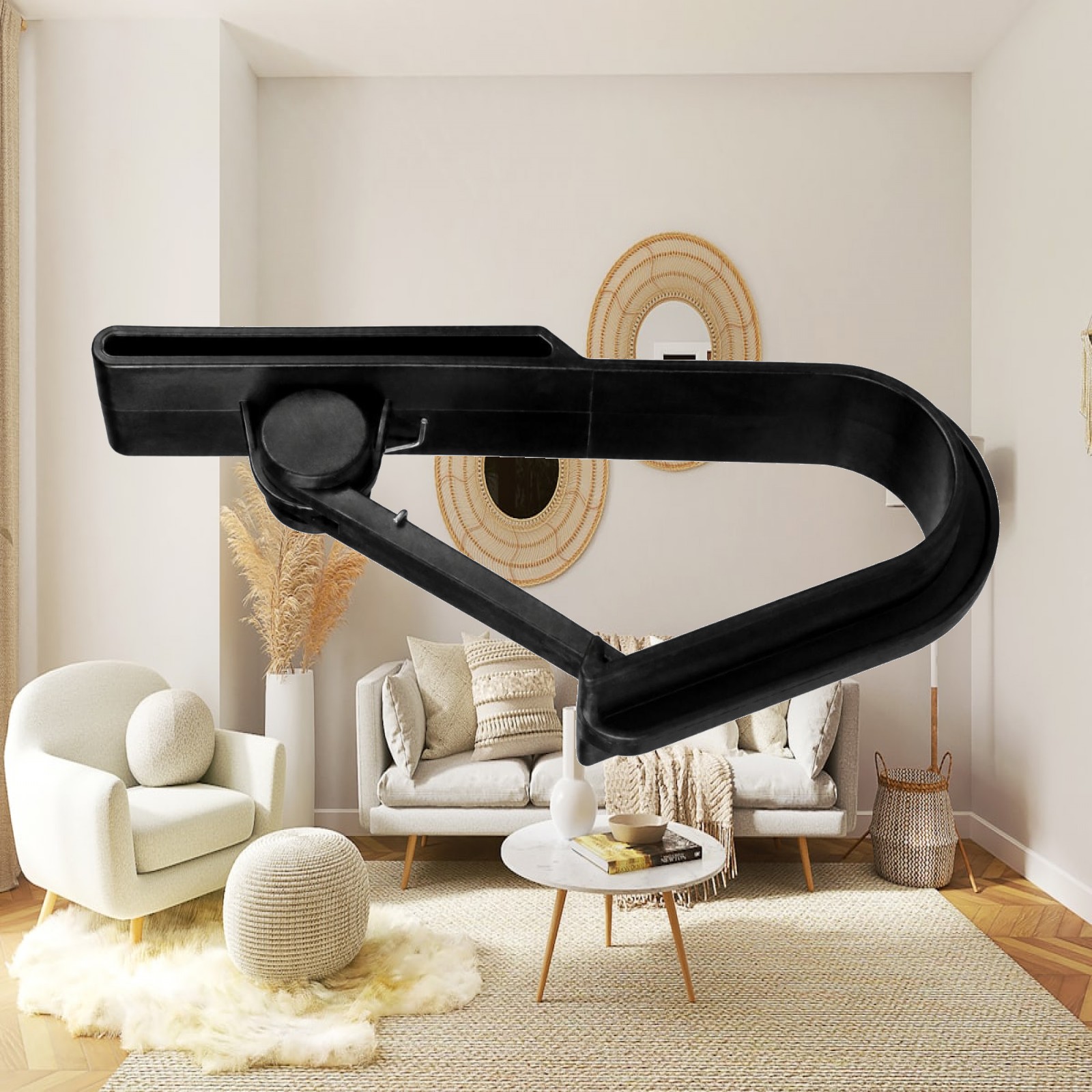 Workshop Tools Hanging - Gancio appendiaviti in plastica nera per